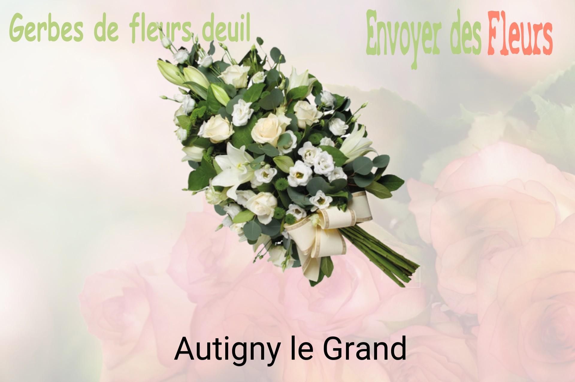 Gerbe de fleurs de deuil livrée à Autigny-le-Grand